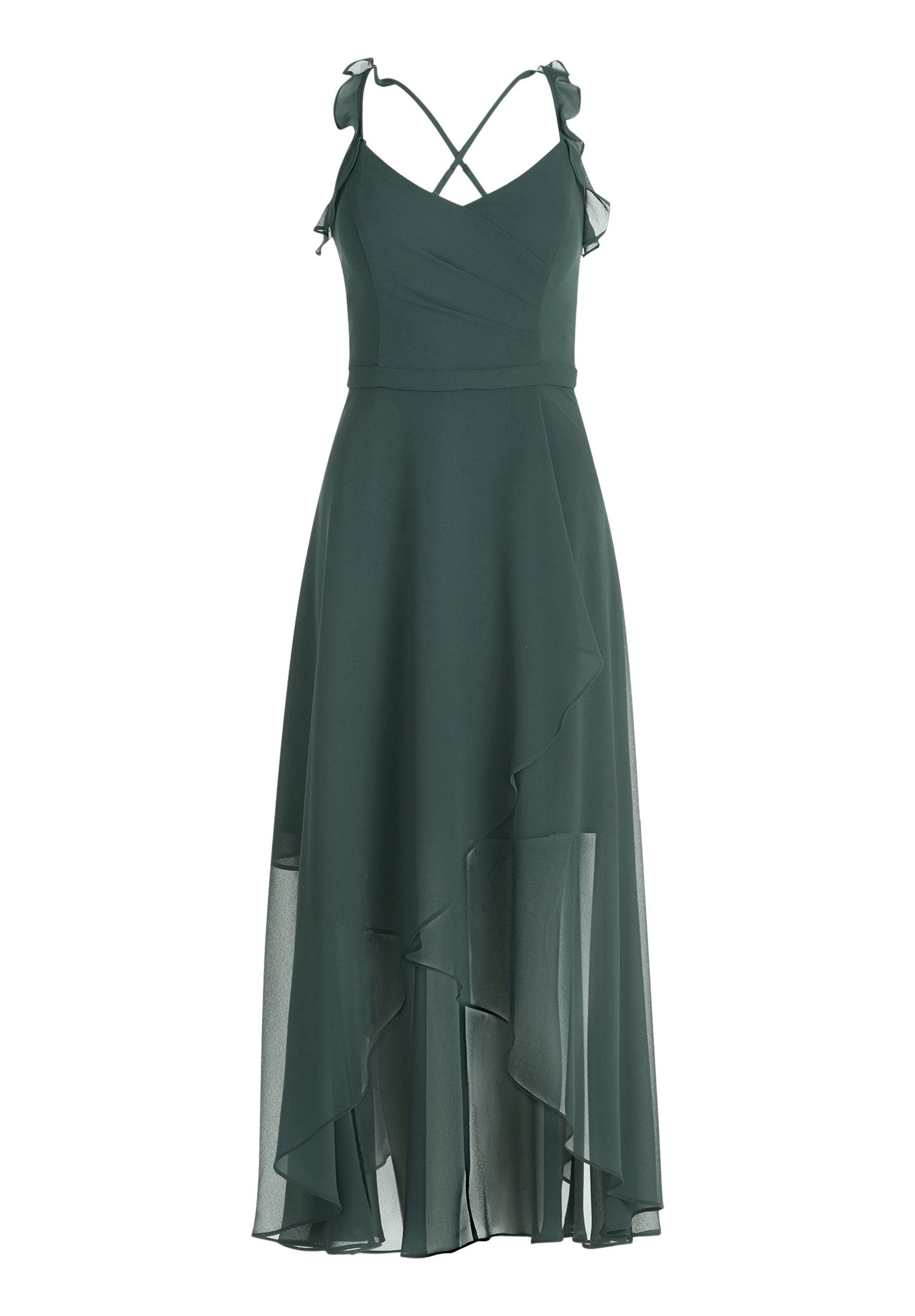 Vera Mont Abendkleid Damen mit Volant Wickel-Design