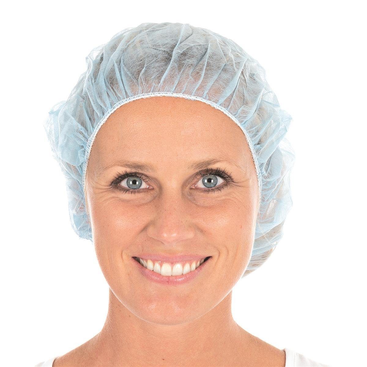 Arbeitshandschuh-Set 10x Hygostar 1260 Baretthauben Bettina blau ø 53 cm PP Spenderbox