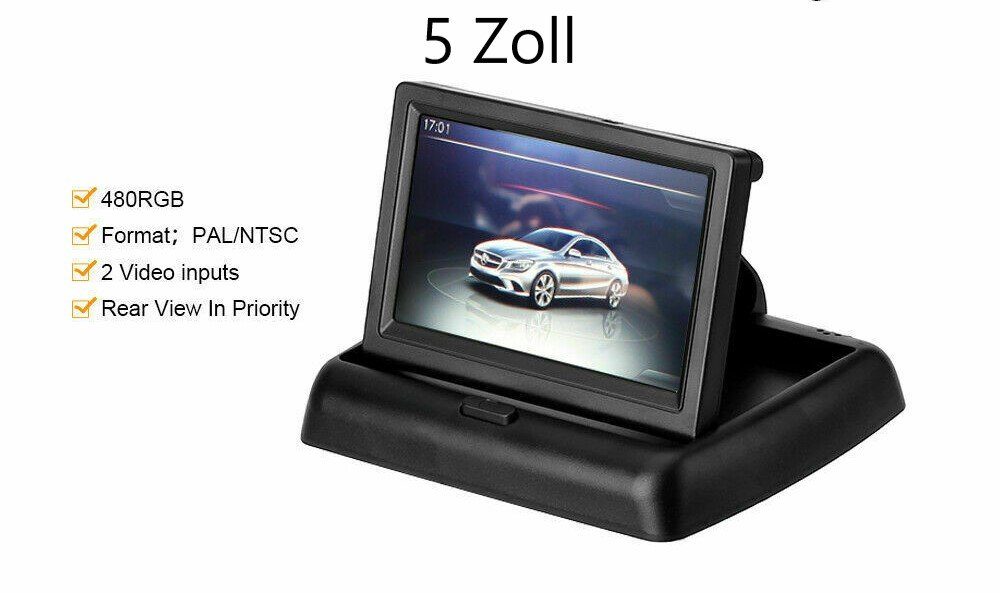 5" GABITECH Rückfahrkamera Einparkhilfe LCD mit Monitor LKW PKW Bus Rückfahrkamera für