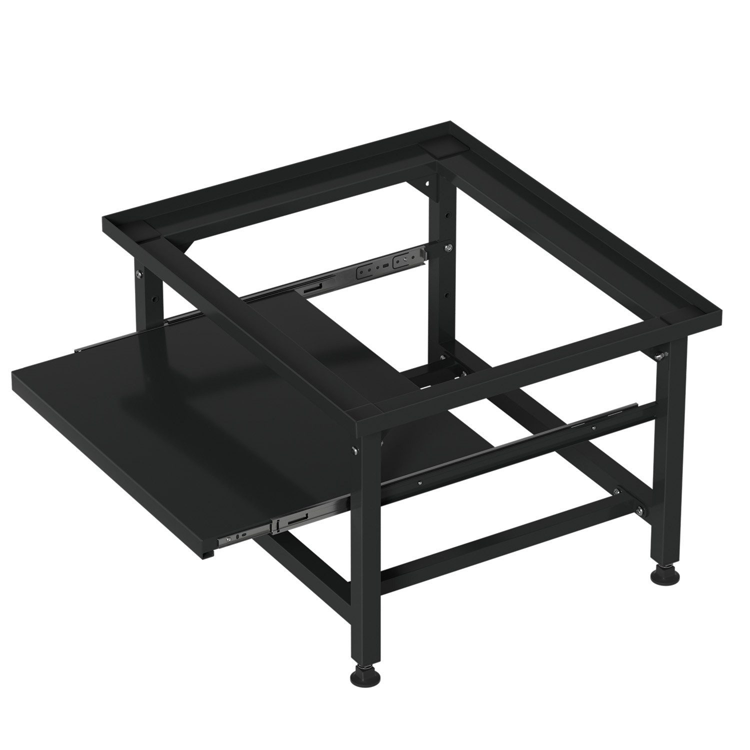 Clanmacy Waschmaschinenuntergestell Waschmaschinen Untergestell Schwarz Unterbausockel 63x54x42cm