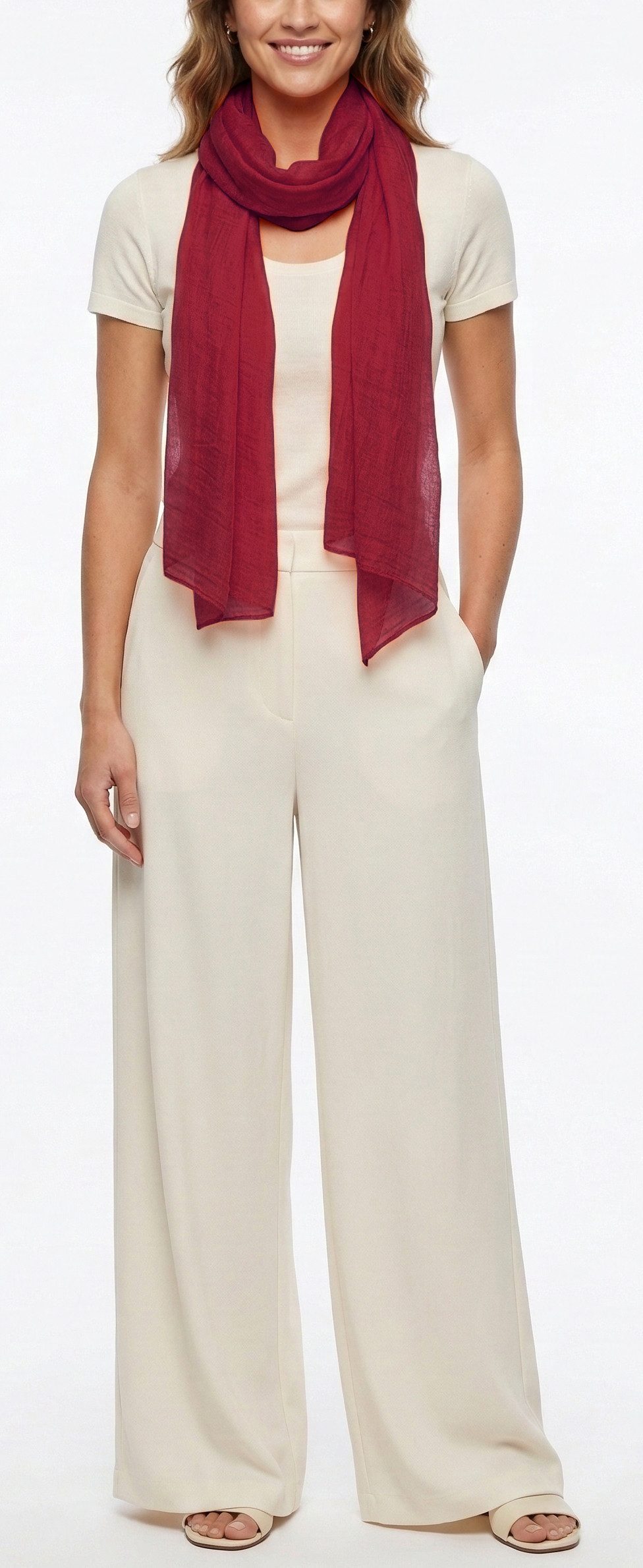 dy_mode Modeschal Damen Schal in Unifarben Leichtes Halstuch für Frühjahr & Sommer, in Unifarben, leicht transparent