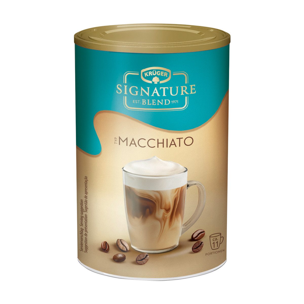 Krüger Kaffee, Krüger Signature Blend Typ Latte Macchiato Getränkepulver Packung 200g