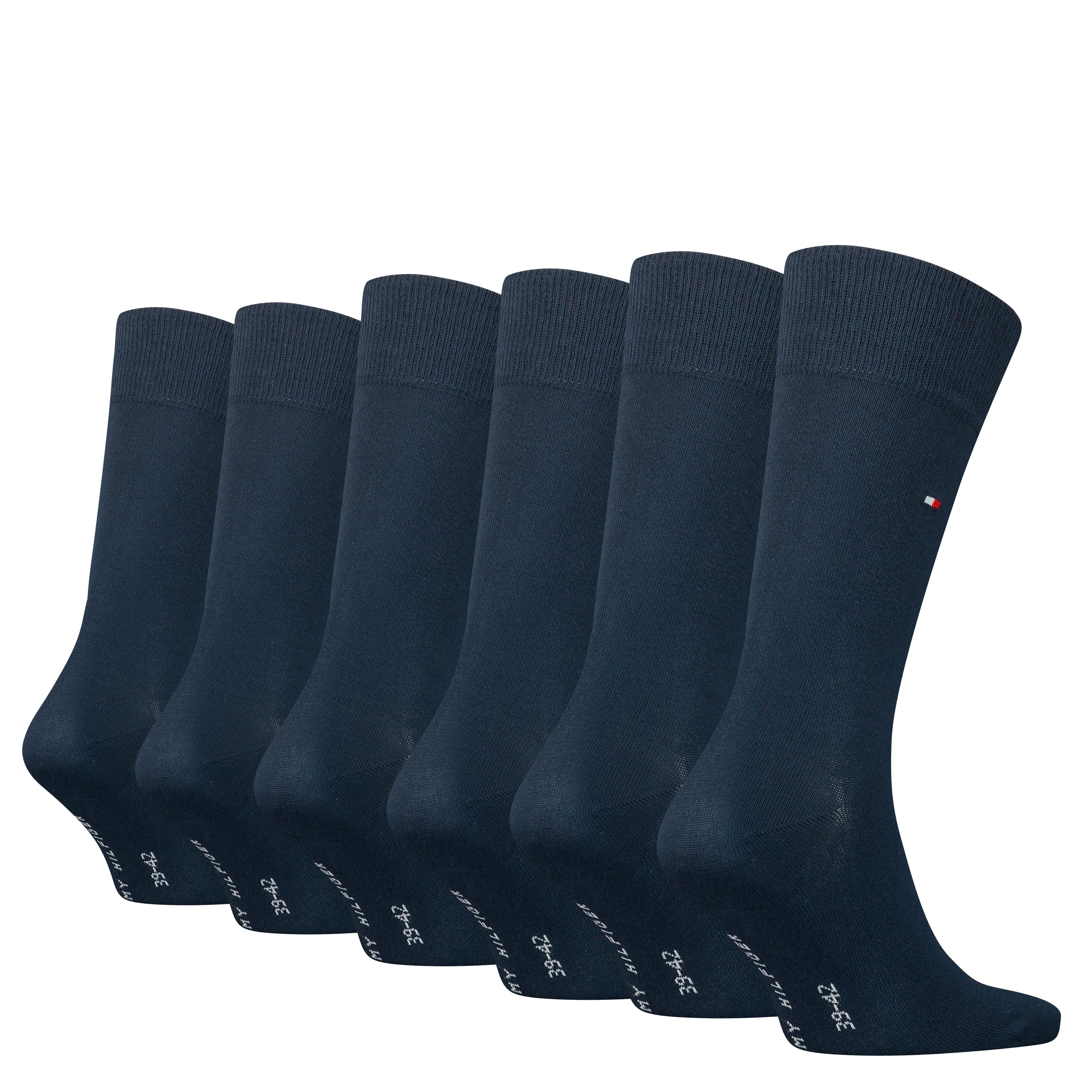 Tommy Hilfiger Socken TH MEN SOCK 6P ECOM (Packung, 6-Paar, 6 Paar) Gekämmte Baumwolle, atmungsaktiv, druckfreier Bund