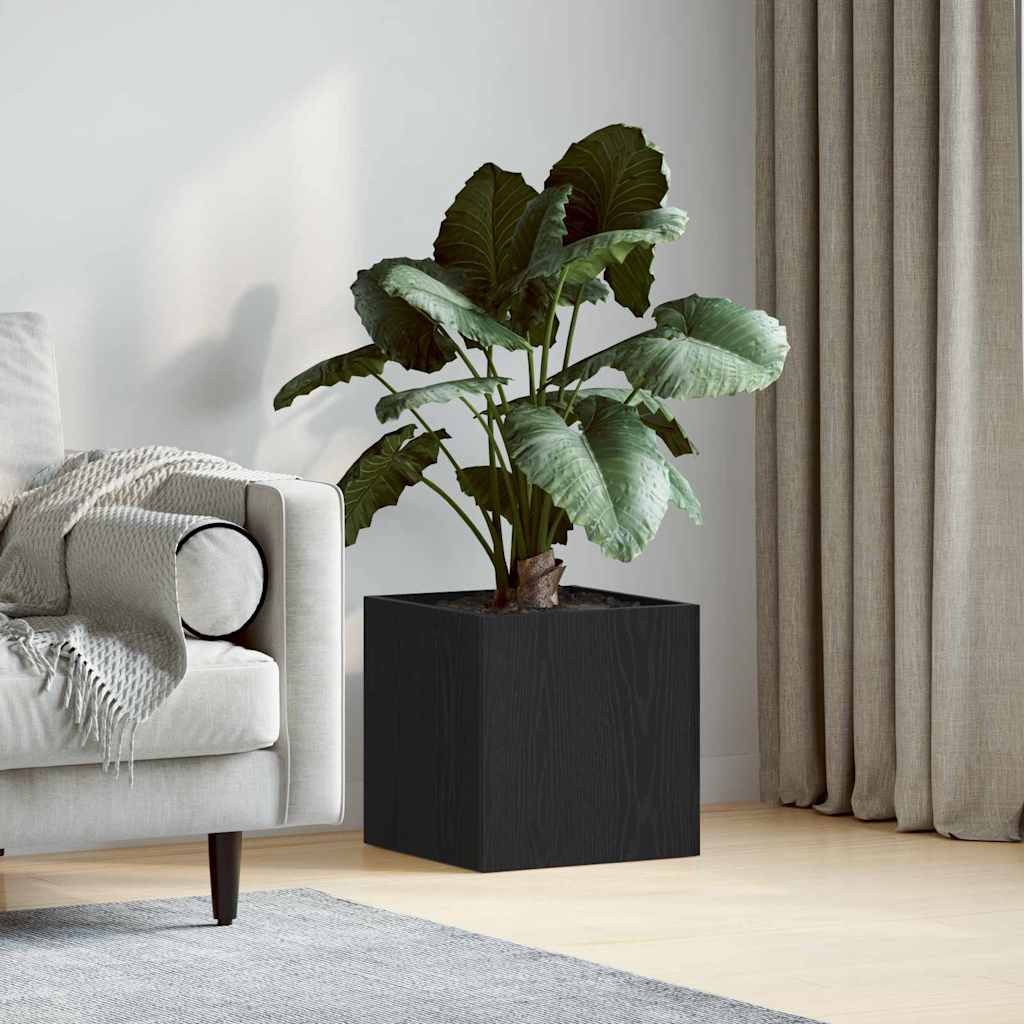 vidaXL Übertopf, Blumentopfschachtel Schwarz Eichen-Optik 40 x 38,5 x 40 cm