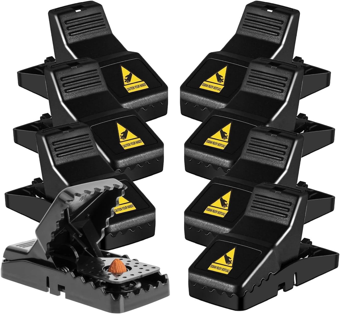 Schlagfalle 4X Schlagfalle Mausefalle - wiederverwendbar schwarz