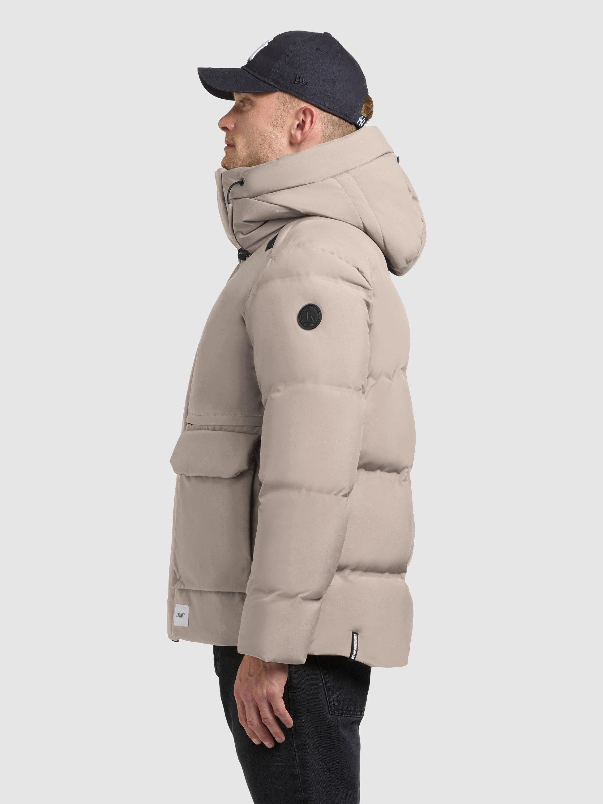 khujo Winterjacke Dave Warme Herren Outdoorjacke mit Rucksackträgern innen