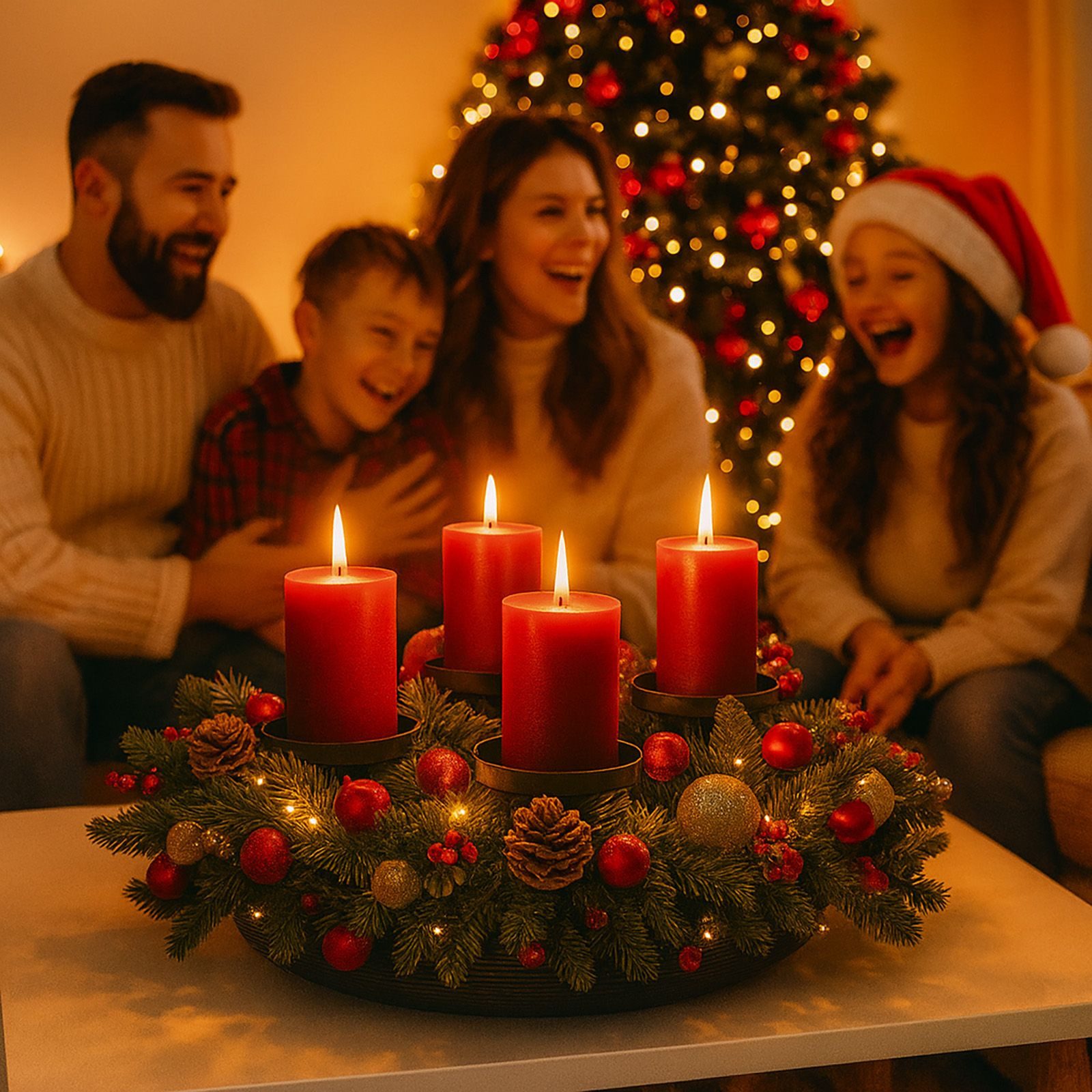 BURI Dekokranz BURI Adventskranz schwarz Kerzenhalter Weihnachtskranz Kränz günstig online kaufen