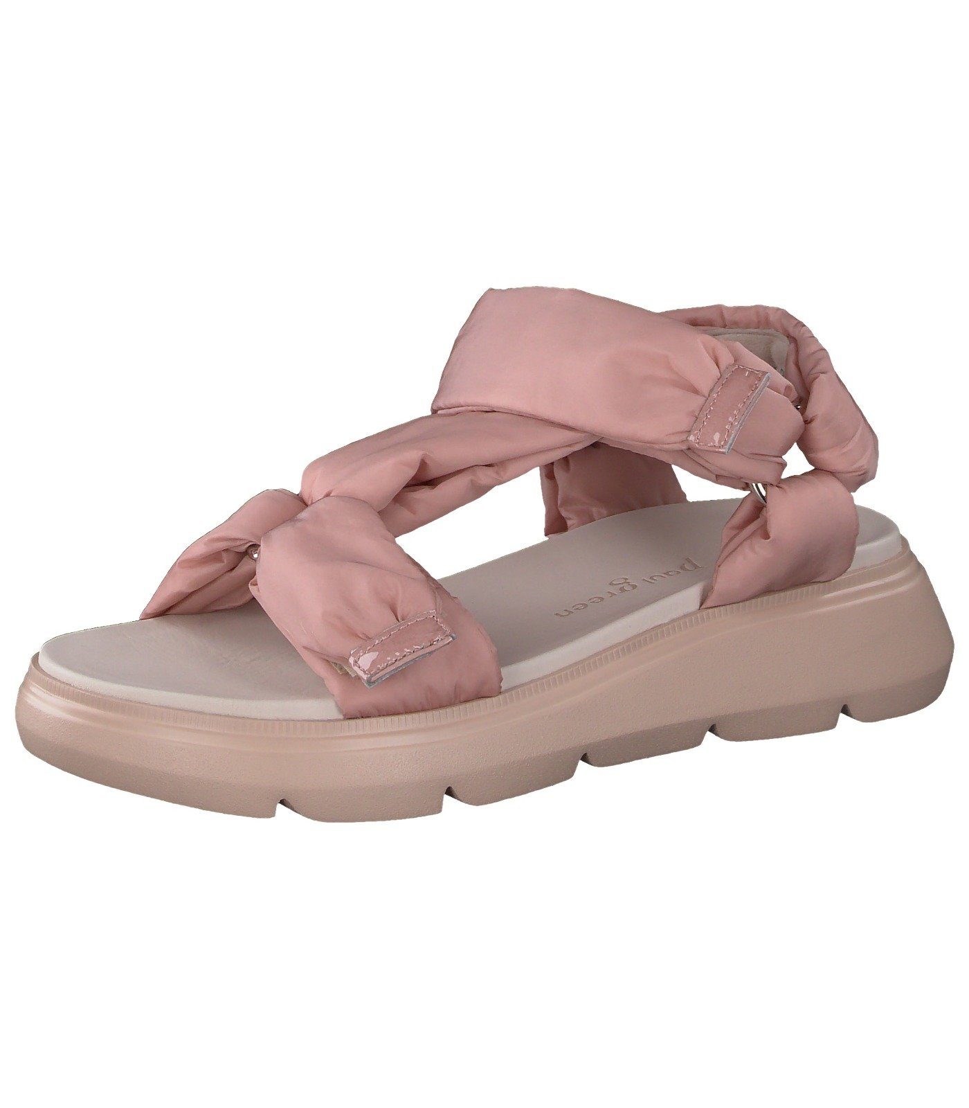 Riemchensandalette Textil Rosa Sandalen Green Paul