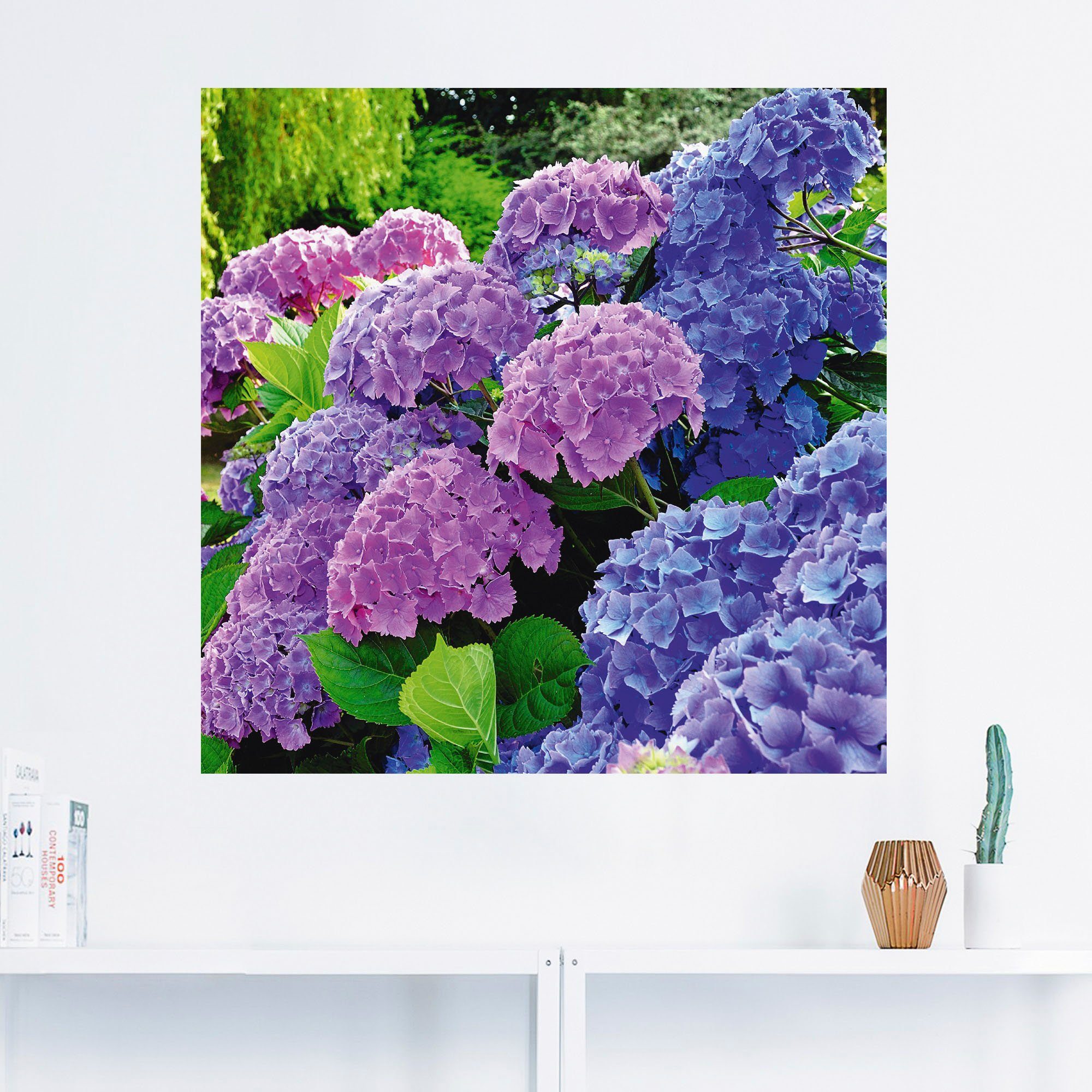 Artland Wandbild Hortensien im Garten, Blumen günstig online kaufen
