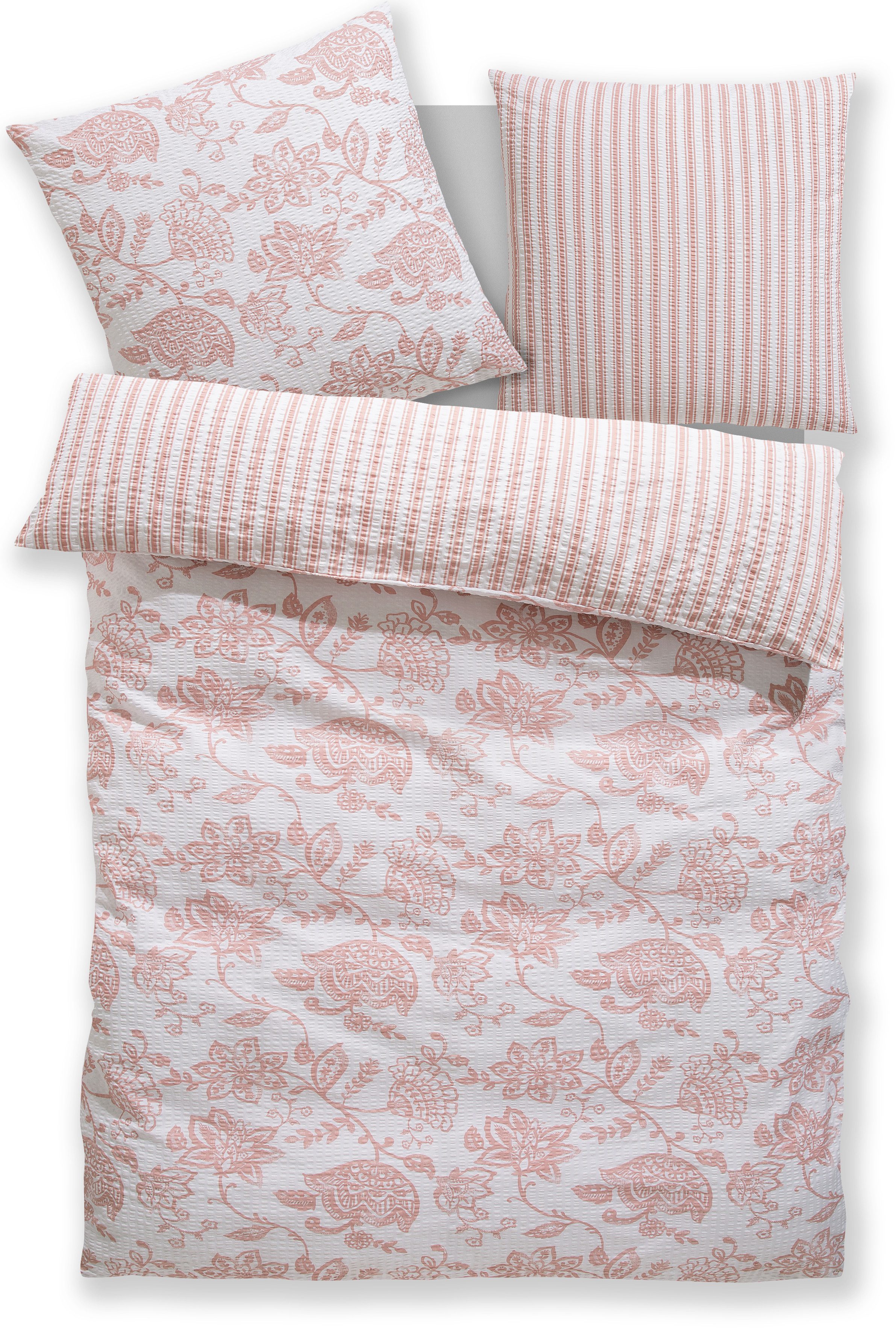 andas Bettwäsche Nordby, Soft-Seersucker, 2 teilig, Bettwäsche aus Baumwoll günstig online kaufen