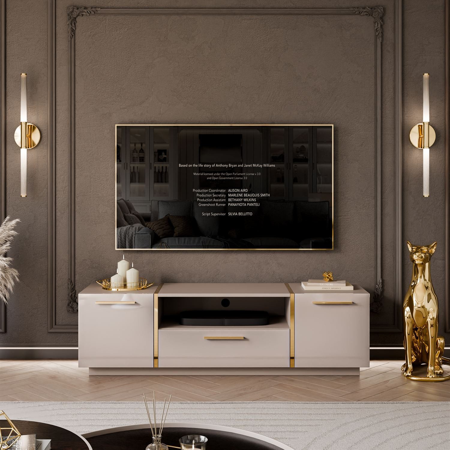 Lookway TV-Schrank ONYX Kaschmir Hochglanz 158 cm günstig online kaufen