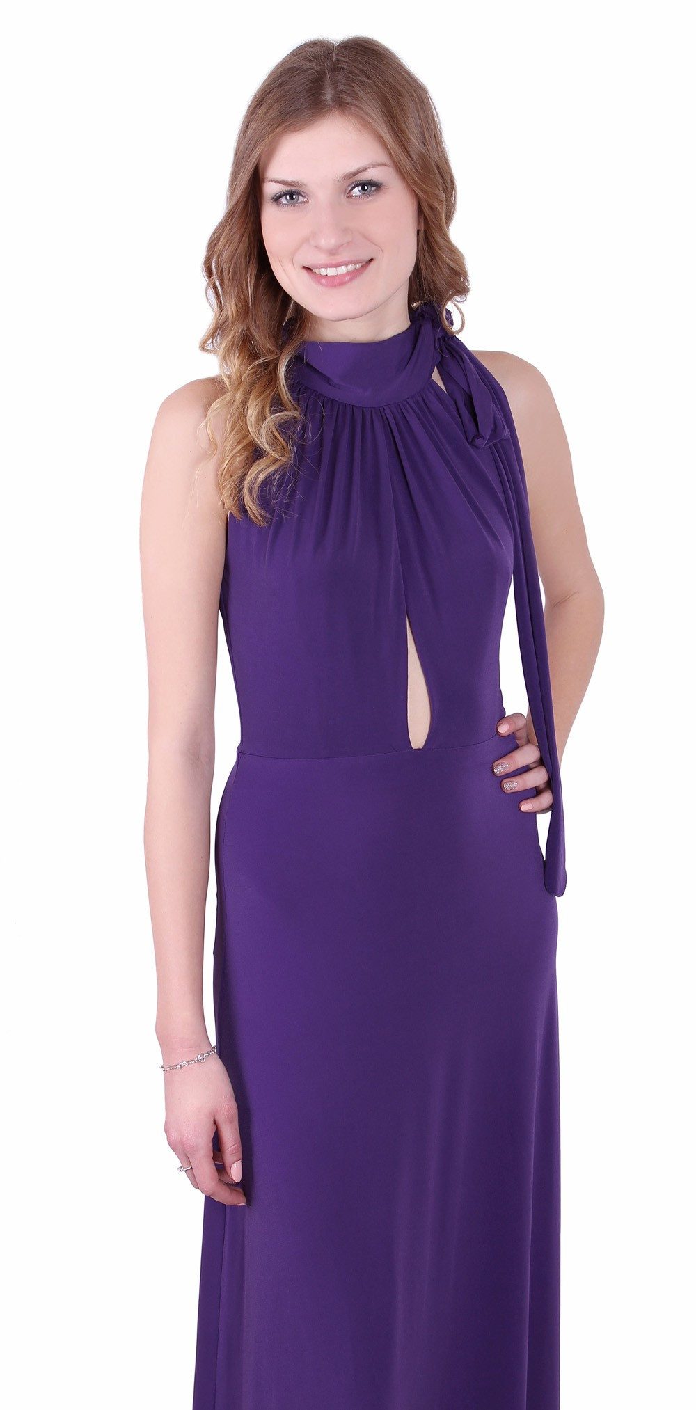 Sarcia.eu Maxikleid Elegantes violettes Maxi-Kleid John Zack L