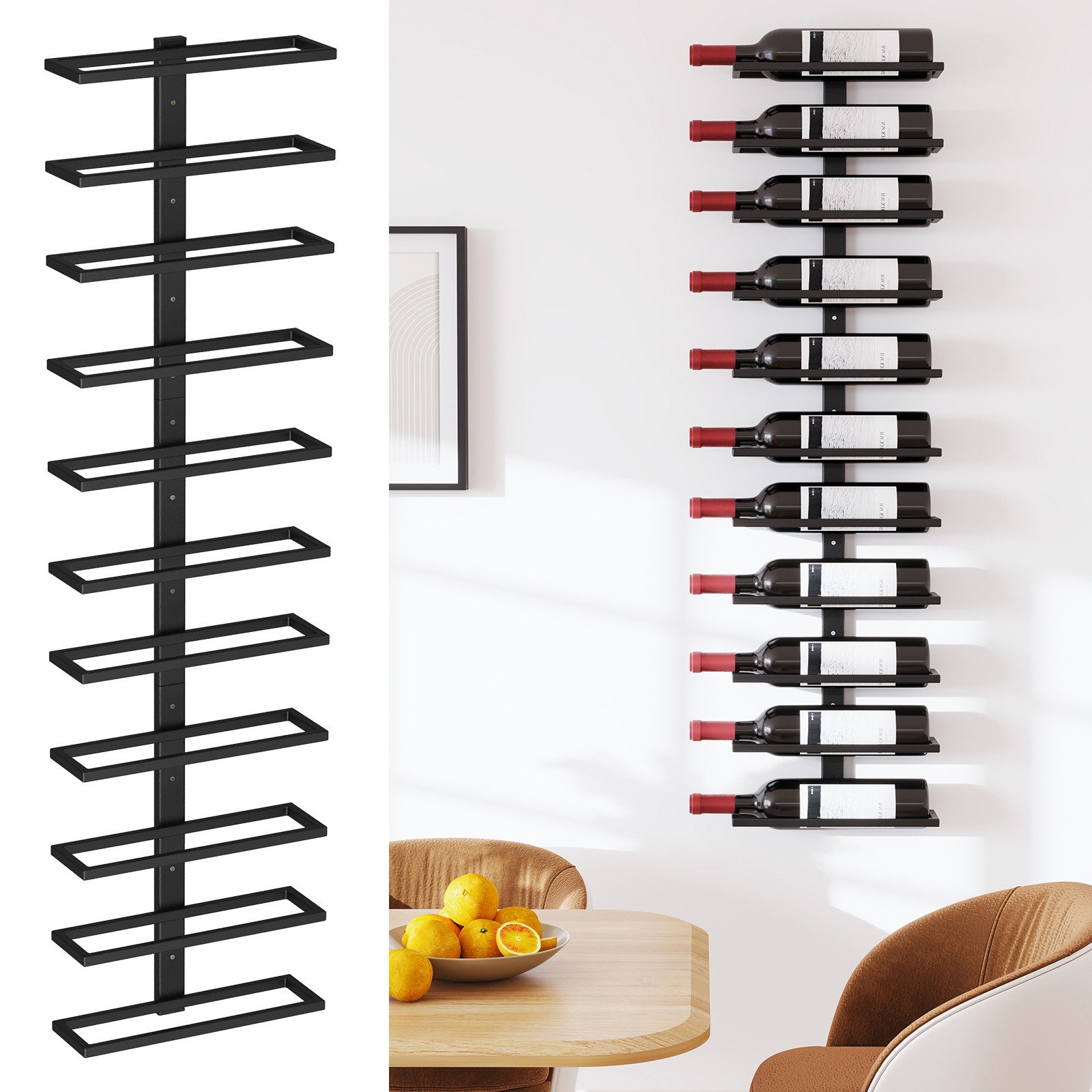 OUNUO Weinregal Weinregal Wand für 11 günstig online kaufen