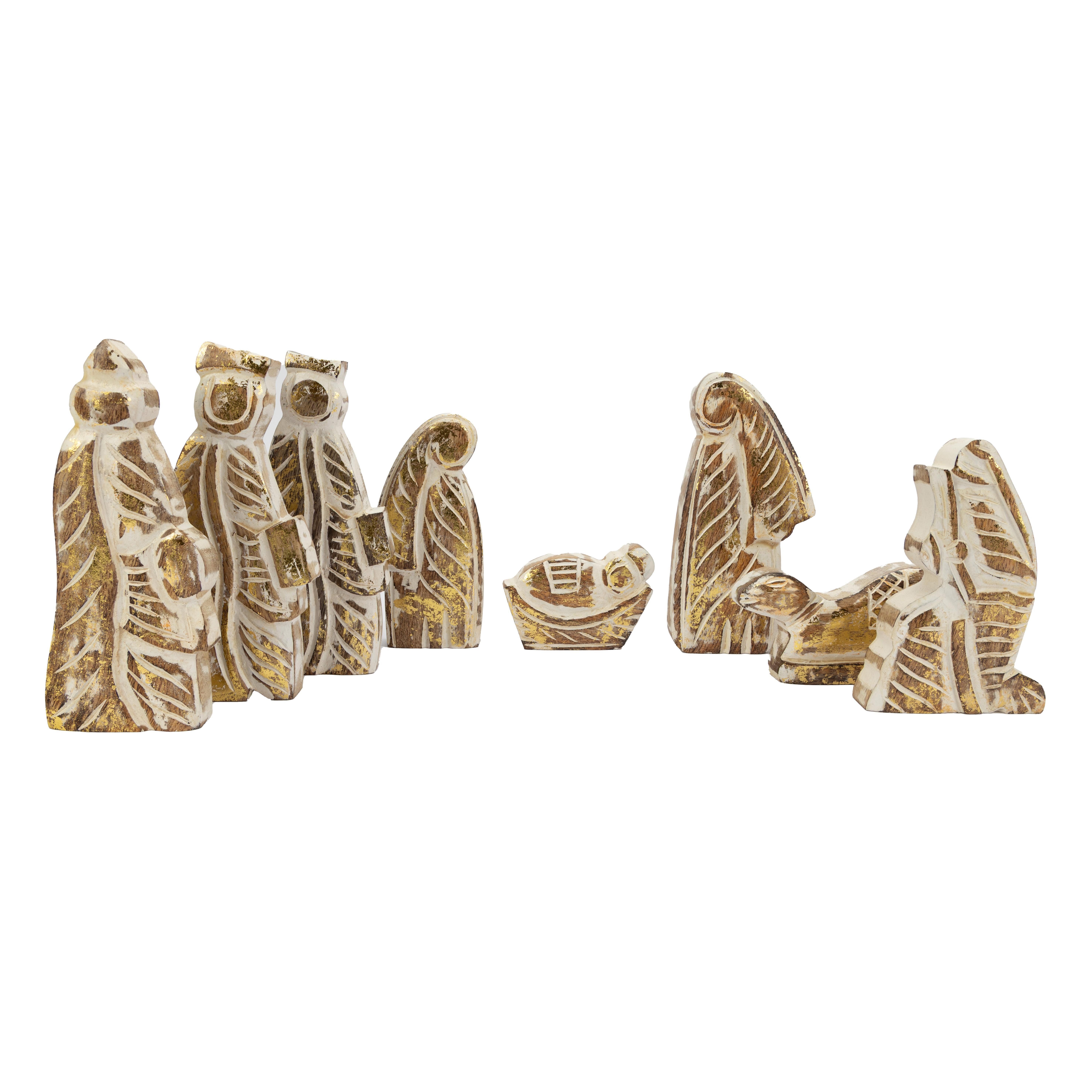 El Puente Krippe Krippenfiguren-Set, 8-teilig, Handmade, Fair Trade