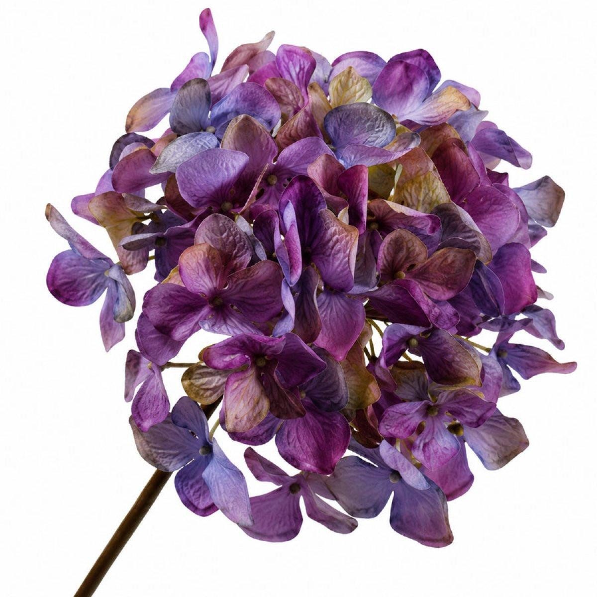 Künstliche Zimmerpflanze Seidenblume Hortensie Hydrangea Lavendel (63cm), SILK-KA
