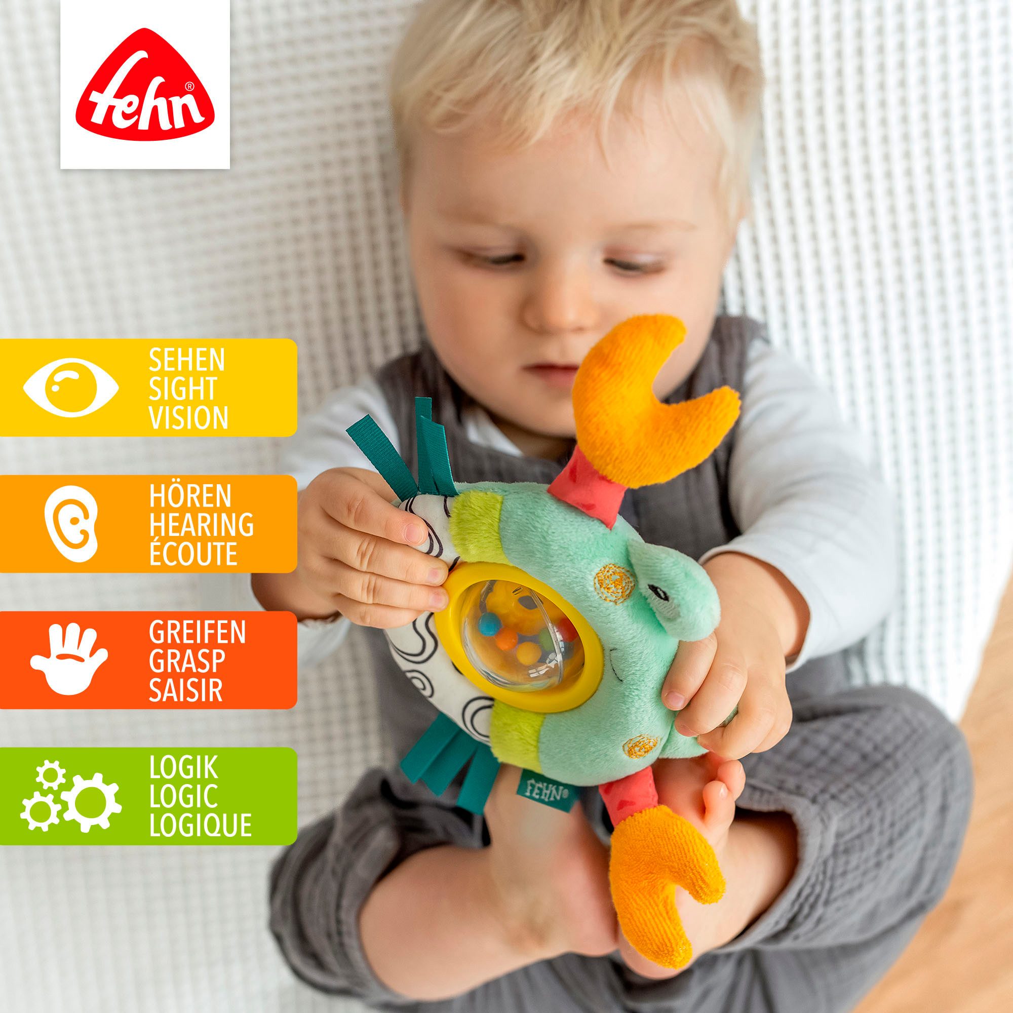 Fehn Rassel Drehballrassel Krabbe