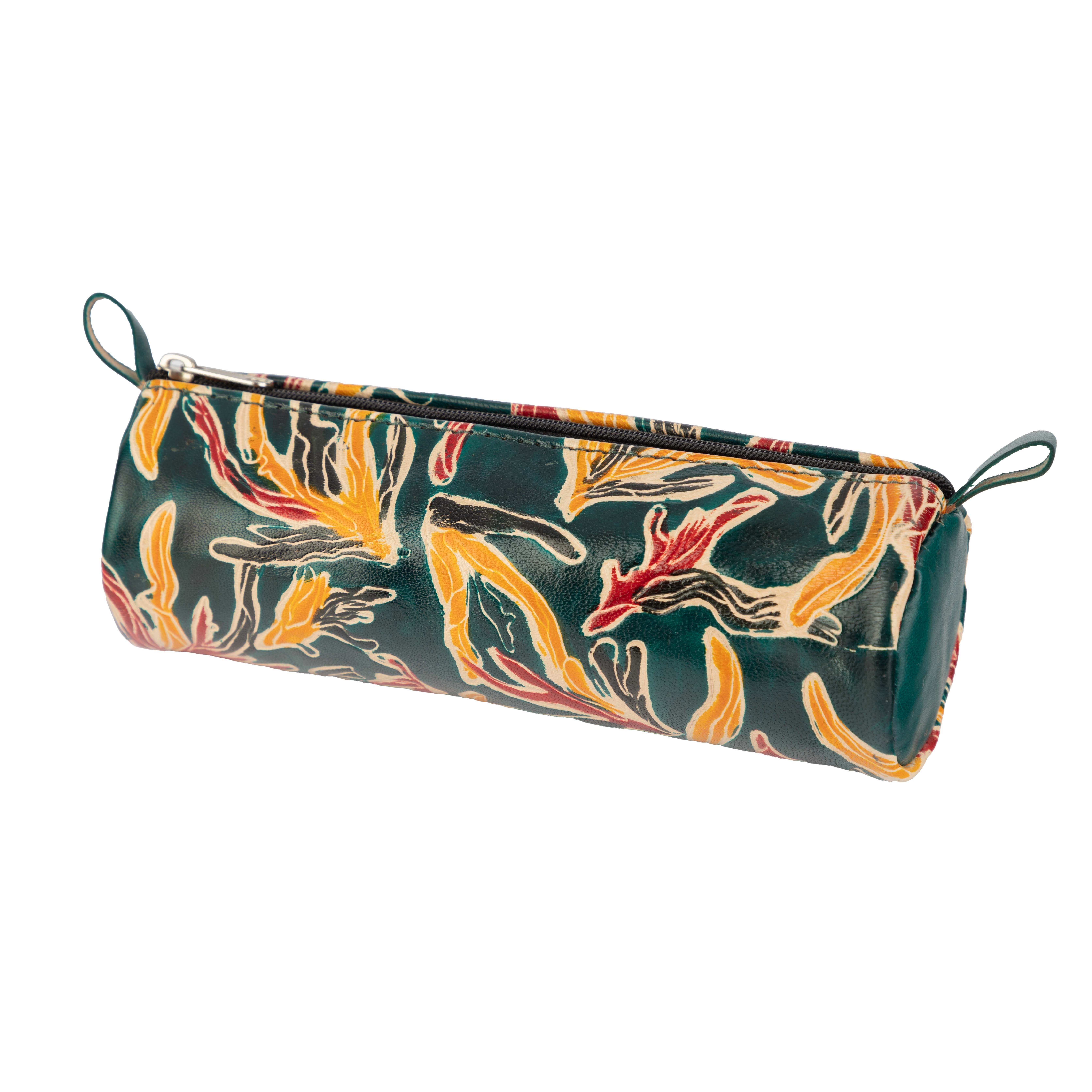 El Puente Federmäppchen Stiftemäppchen "Grüne Koralle", Handmade, Fair Trade