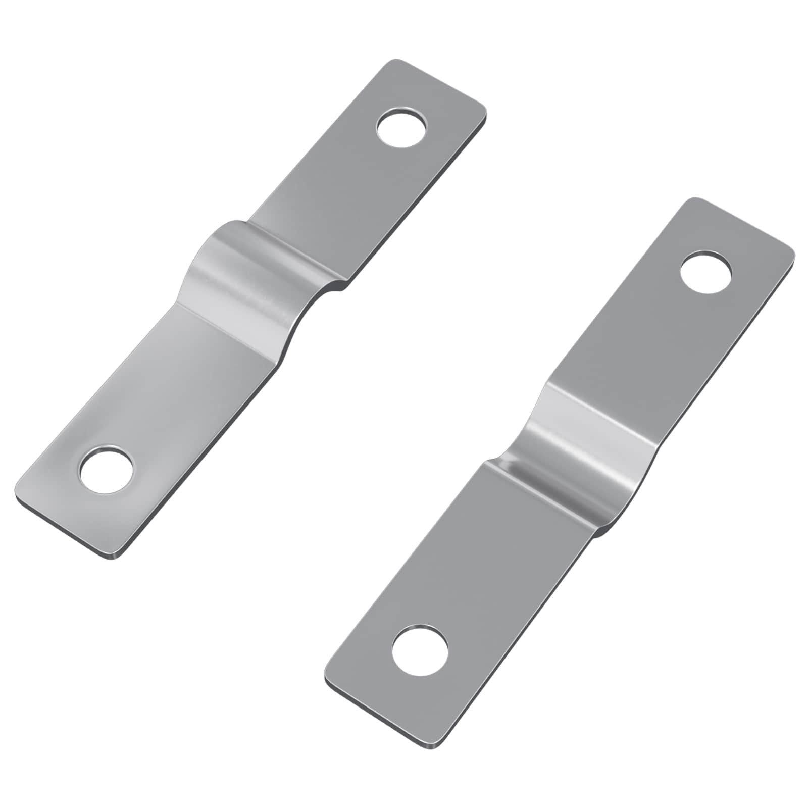 vidaXL Schrankeinsatz Einschlagplatte 2 Stk. Silber 50 x 10 x 1,2 mm Eisen (2 St)