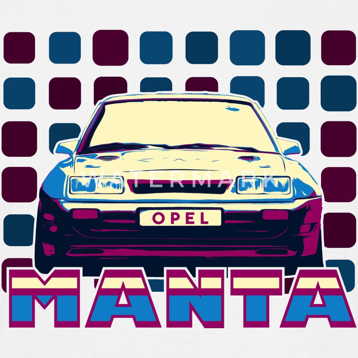 Spreadshirt T-Shirt Opel Manta Frontsicht Cooles günstig online kaufen