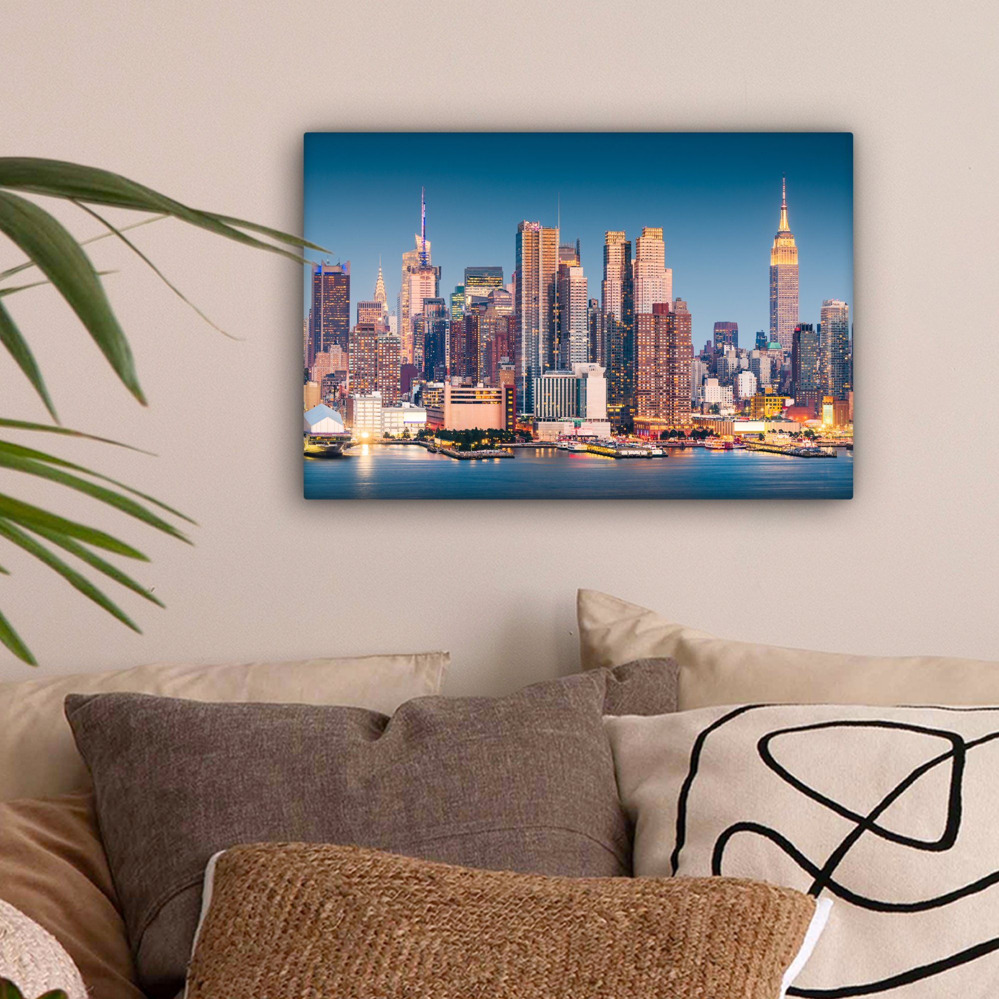 OneMillionCanvasses® Leinwandbild New York - Wasser - Manhattan, Fotodruck günstig online kaufen