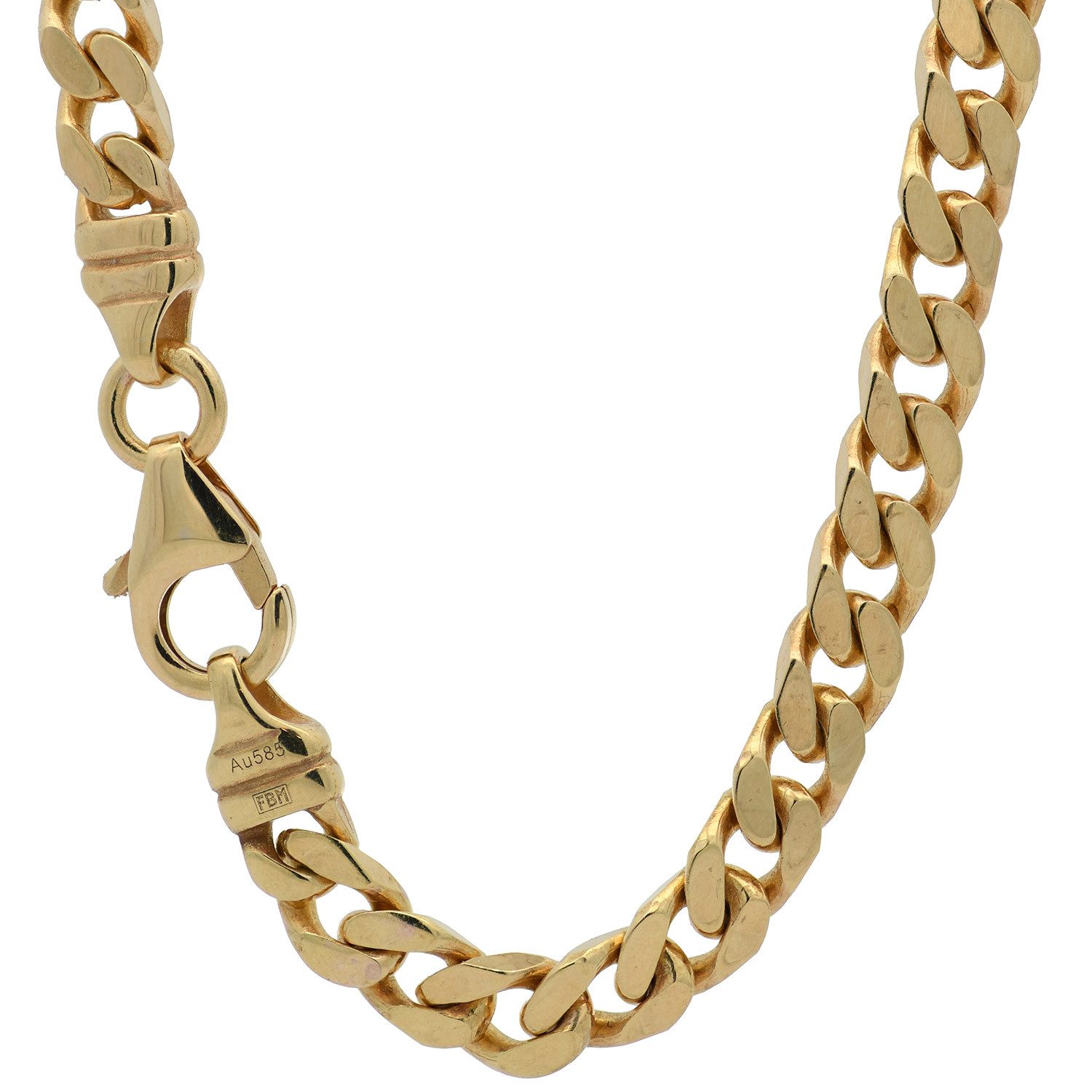 Panzerkette Goldkette Panzerkette Länge 45cm - Breite 4,0mm - 585-14 Karat Gold