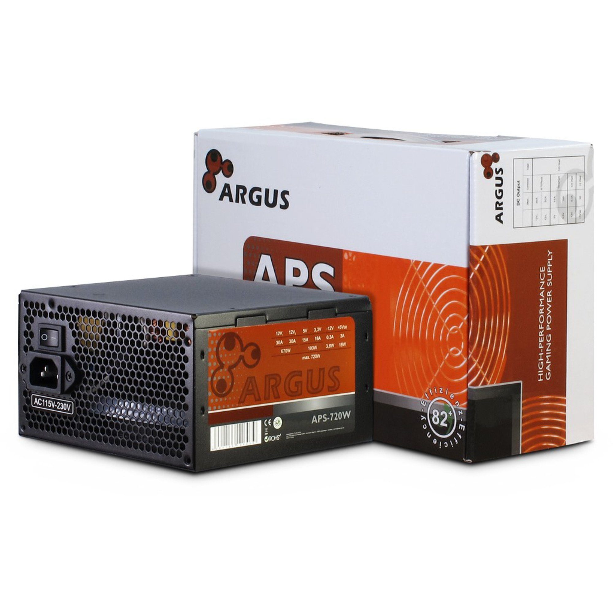 Inter-Tech Inter-Tech Argus APS-720 720W, PC-Netzteil, (2x PC-Netzteil