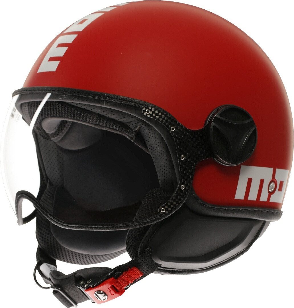 Momo Motorradhelm FGTR Classic Candy Jethelm, vorbereitet für Kommunikationssystem