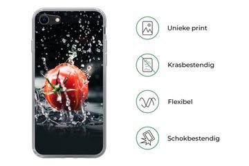 MuchoWow Handyhülle Tomate - Gemüse - Stilleben - Wasser - Rot, Handyhülle Apple iPhone 8, Smartphone-Bumper, Print, Handy Schutzhülle