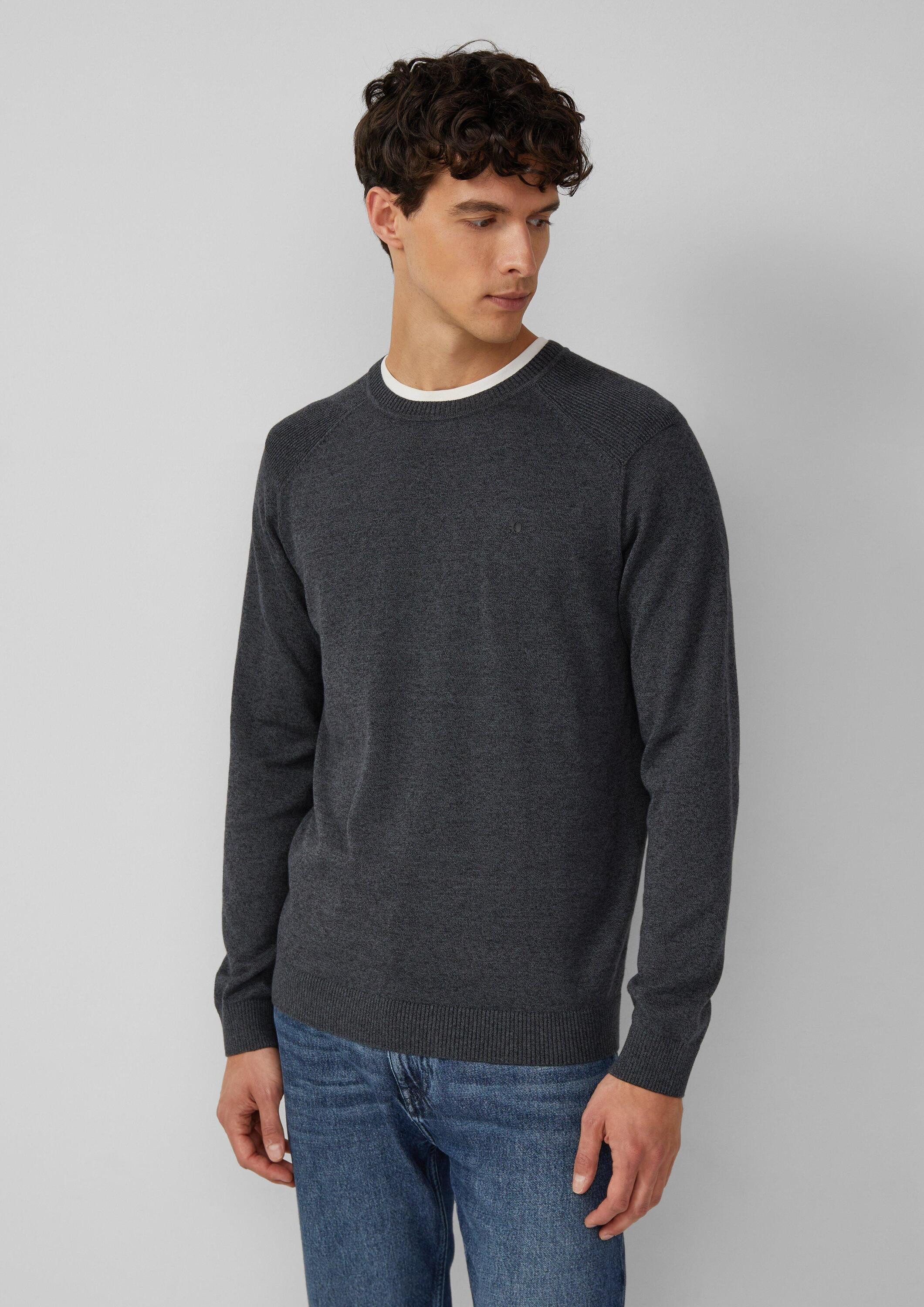 s.Oliver Longpullover Strickpullover Pullover aus Moulinéstrick mit Crew Ne günstig online kaufen