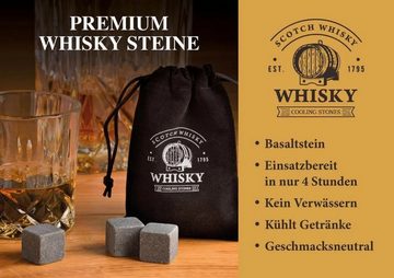 G. Wurm Glas, Stein, Whisky Geschenkset nicht nur fuer Whisky Liebhaberinnen 8 Grani