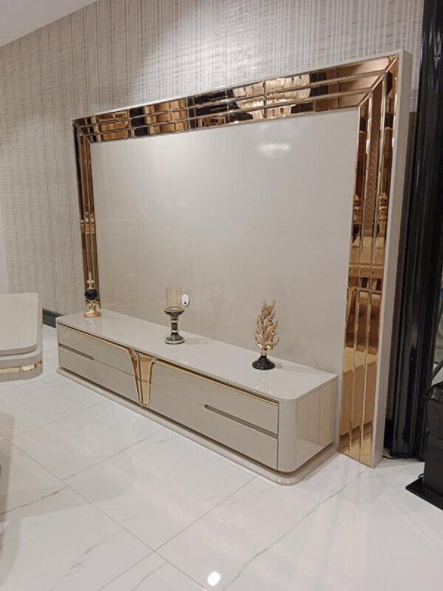 JVmoebel TV-Board Wohnwand TV Wand Holz Modern Stil Regal Wohnzimmer Möbel Schrank (1 St., 1x Wohnwand), Made in Europa