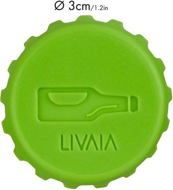 LIVAIA Flaschenverschluss Silikon Flaschenverschluss Universal - Wein & Bier Verschluss, (4-tlg), Weinkorken Silikon