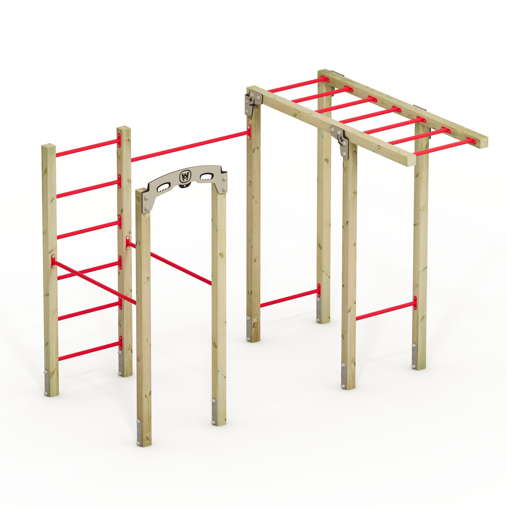 Wickey Turnreck Fit Base 815 – Calisthenics-Station & Kletterspaß für den Garten, (Kraftstation, Fitnessstation, Sportgeräte für zuhause, Workout, Krafttraining, Gymtower, Fitnessturm, Ideal für Spielspaß & funktionales Outdoor-Training, Kompaktes Calisthenics- & Spielgerät fördert Kraft & Gleichgewicht), extrem witterungsbeständig mit 5 Jahren Garantie*