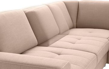 sit&more Ecksofa Santorini L-Form, mit Federkern und Sitztiefenverstellung, wahlweise mit Bettfunktion