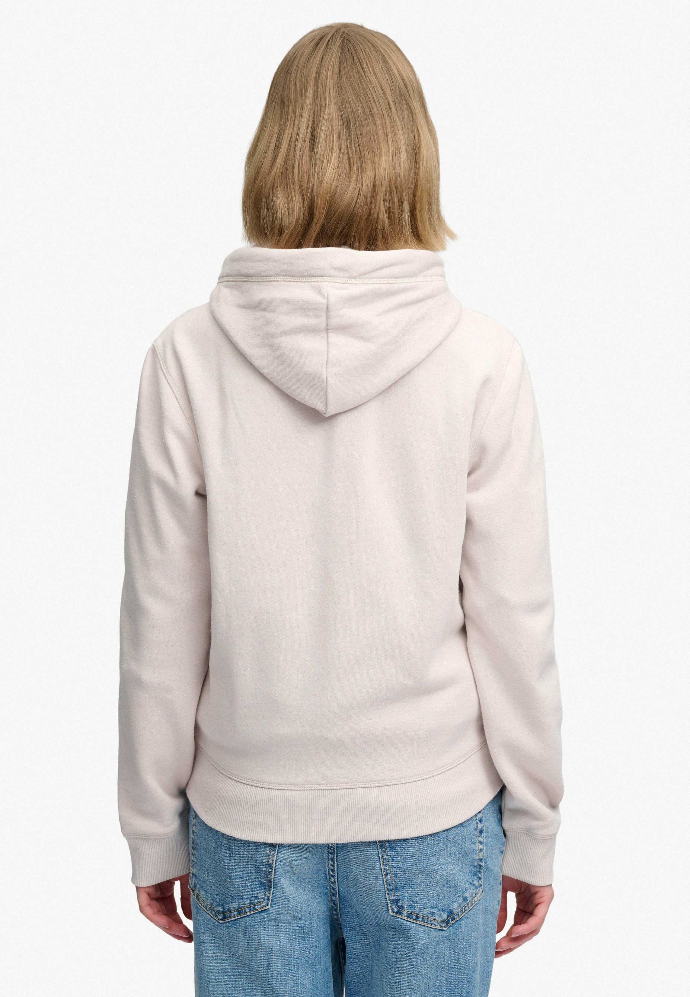 Superdry Kapuzensweatjacke SIGNATURE EMB ZIPHOOD Baumwollmischung, relaxed fit