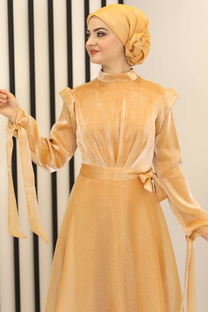 Modavitrini Abendkleid Elegantes Damen Hijab Maxikleid - Modest Fashion blickdicht
