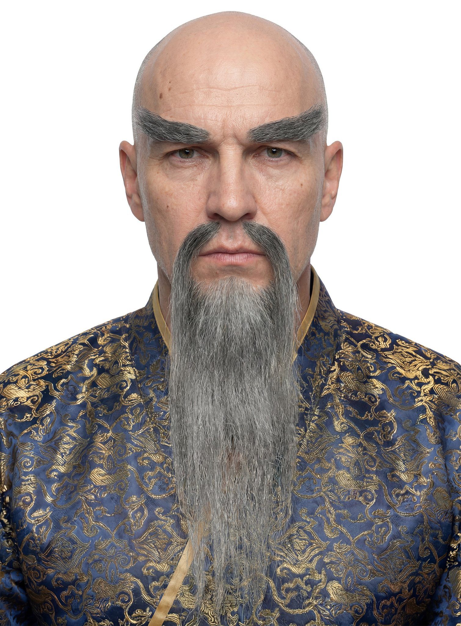 Metamorph Kostüm Konfuzius Bartset – 6 Farben, Hoch realistischer Bart mit Echthaaranteil in Theater- und Filmqualit