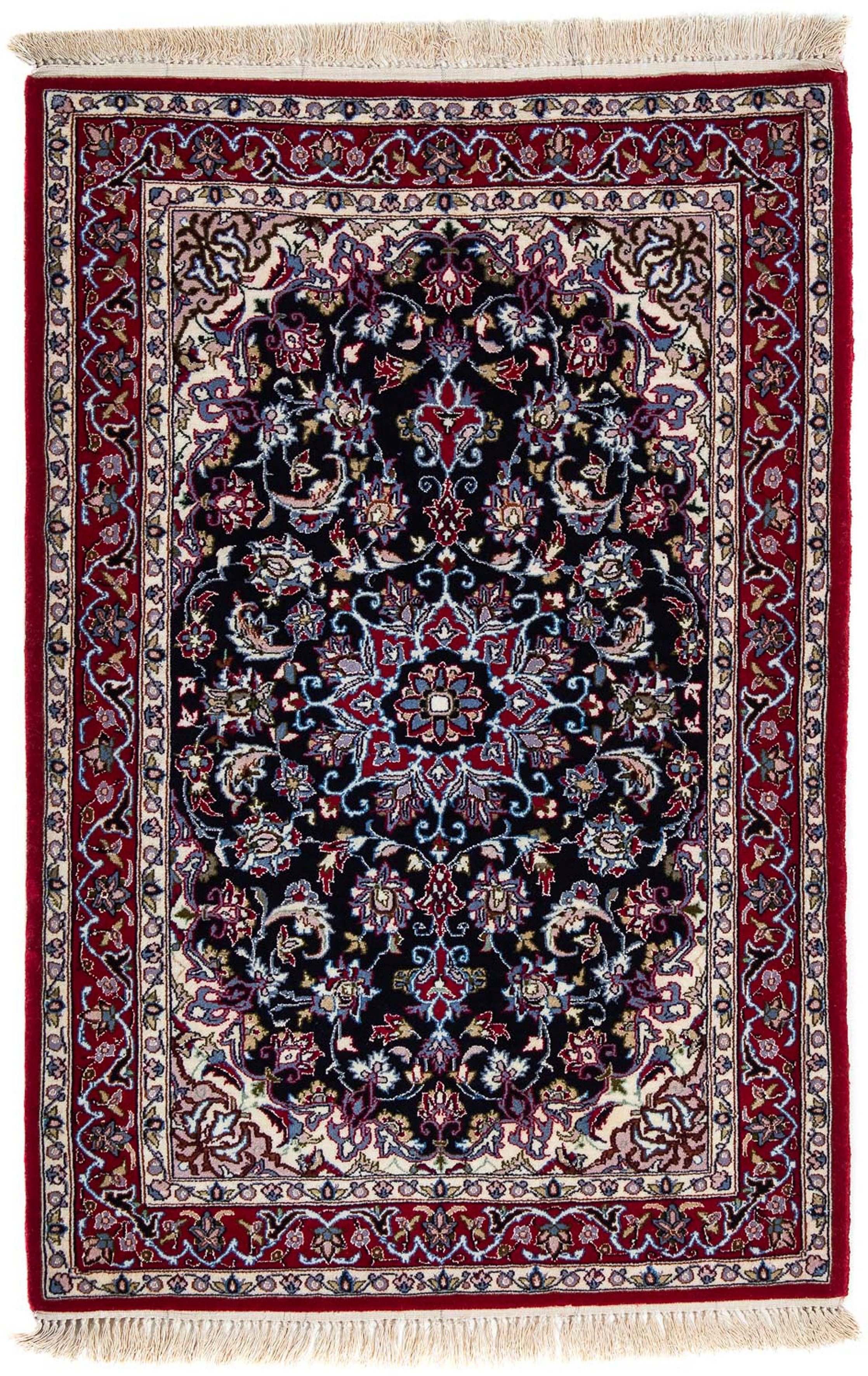 Höhe: 72 x Handgeknüpft, - 6 Orientteppich rechteckig, Isfahan Einzelstück - 108 Premium mm, mit dunkelrot, - cm Wohnzimmer, Zertifikat morgenland, - Perser