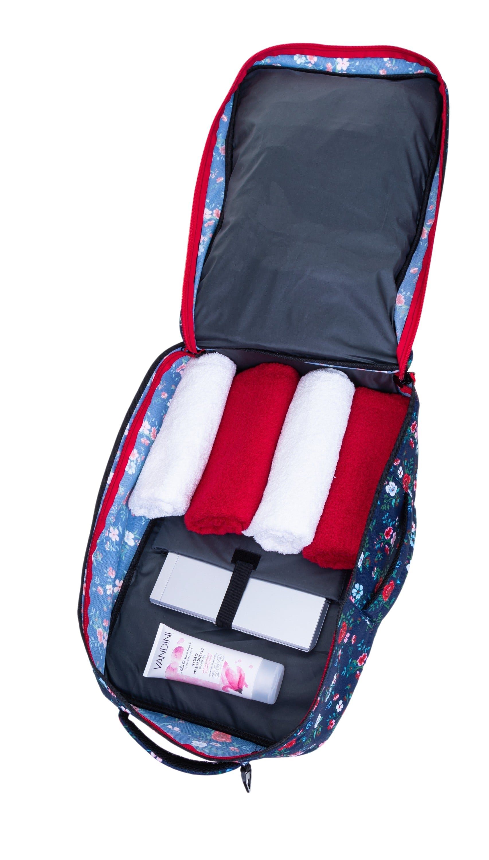 ELEPHANT Reiserucksack Fly Travel Flower Rucksack Handgepäck, Kabinengepäck Handgepäckrucksack Daypack Damen groß