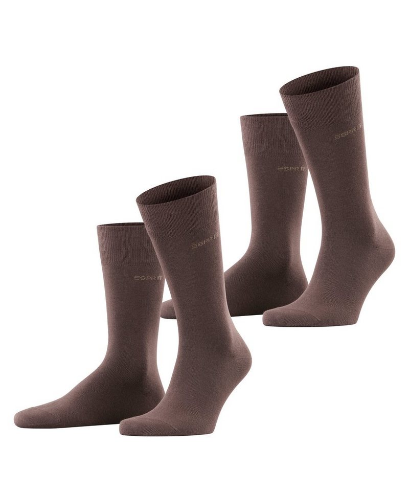 Esprit Socken Esprit Basic Uni 2-Pack Herren (2-Paar) mit hohem Baumwollanteil