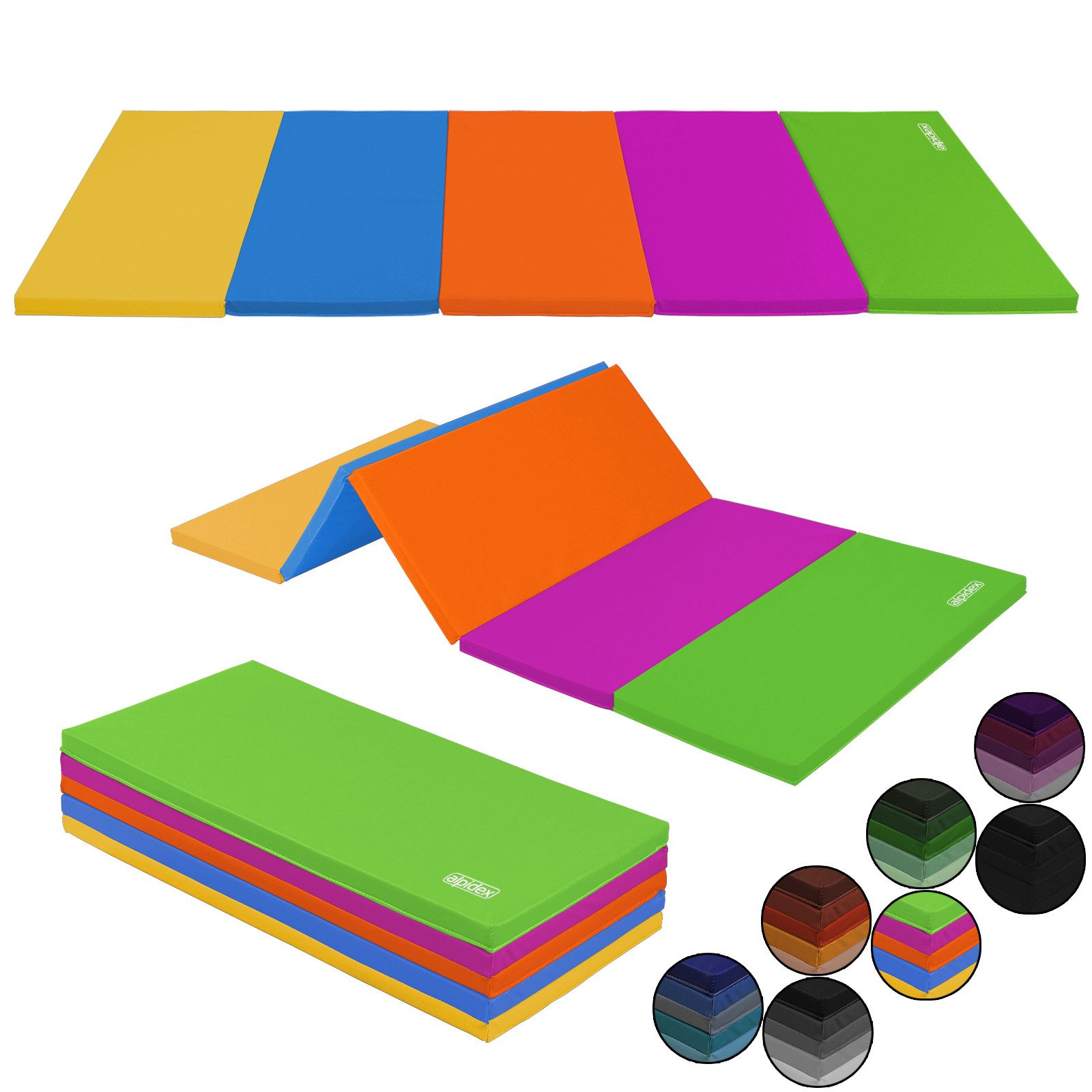 ALPIDEX Turnmatte ALPIDEX klappbare Turnmatte 185 x 78 x 3,2 cm RG 18