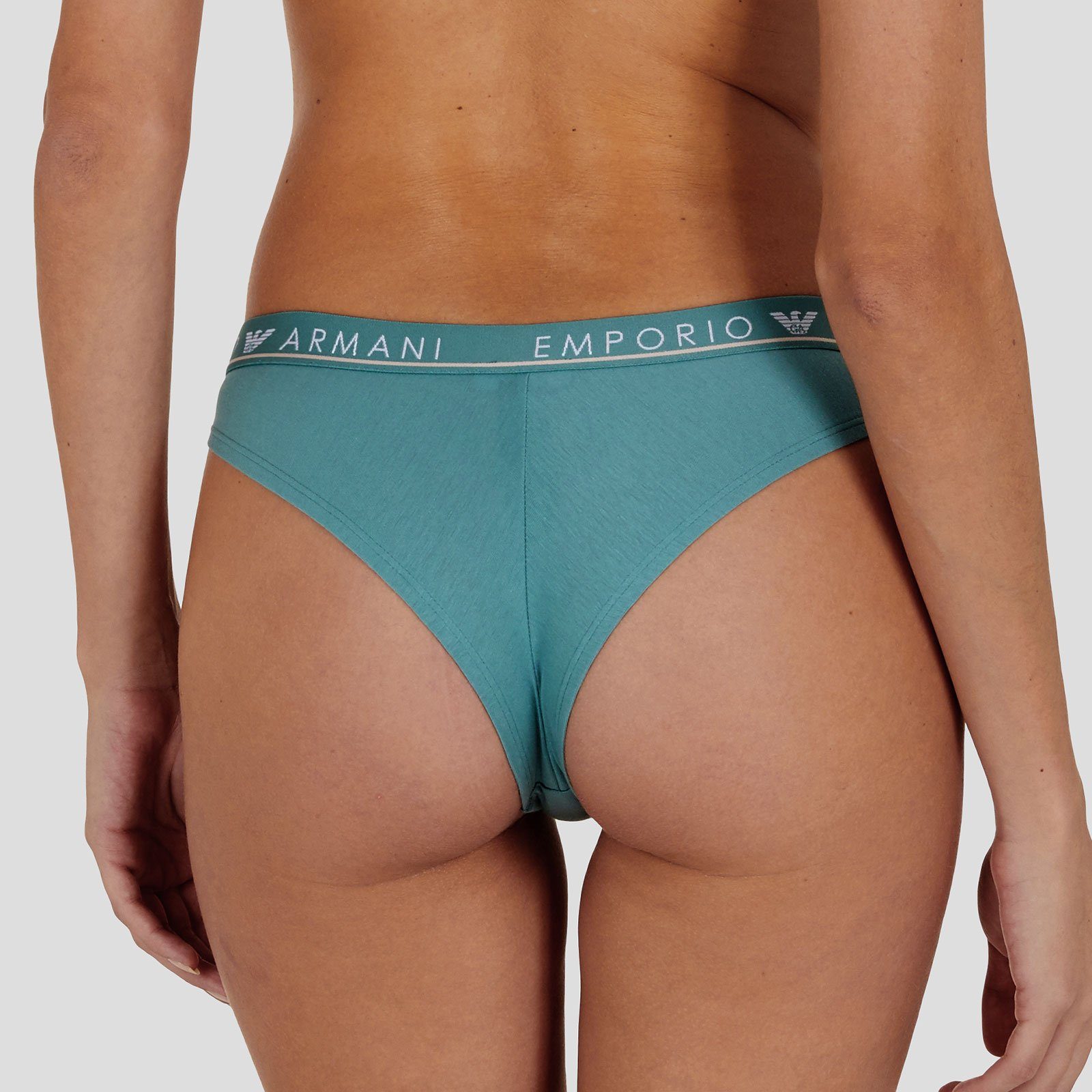 Emporio Armani Brasilslip Brazilian Brief Stretch Cotton (2-St., enthält 2 gleichfarbige Slips) mit umlaufenden Markenschriftzügen