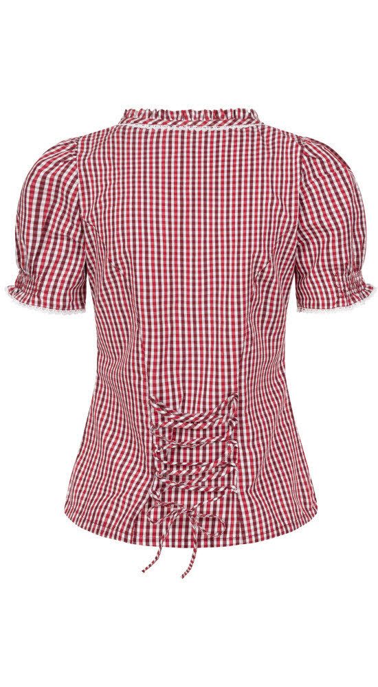 Nübler Dirndlbluse Trachtenbluse Kurzarm Natascha in Rot von Nübler günstig online kaufen