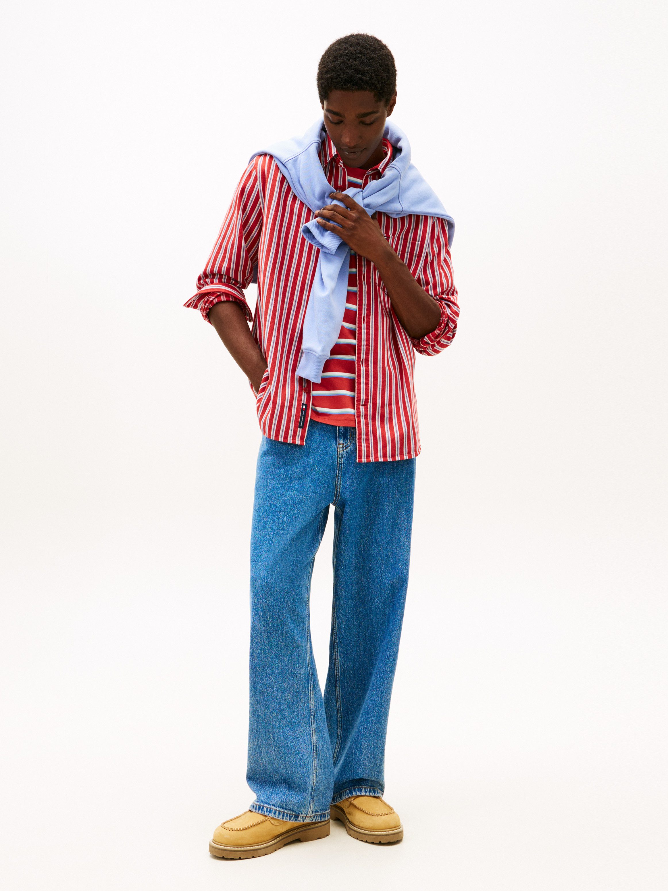 Tommy Jeans Langarmhemd TJM STRIPE TWILL gestreift, relaxed fit