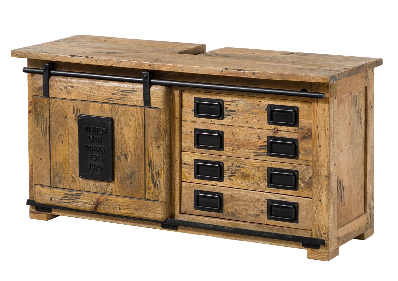 Massivmoebel24 Waschbeckenunterschrank #177 (Unterschrank Mango 120x40x60 günstig online kaufen