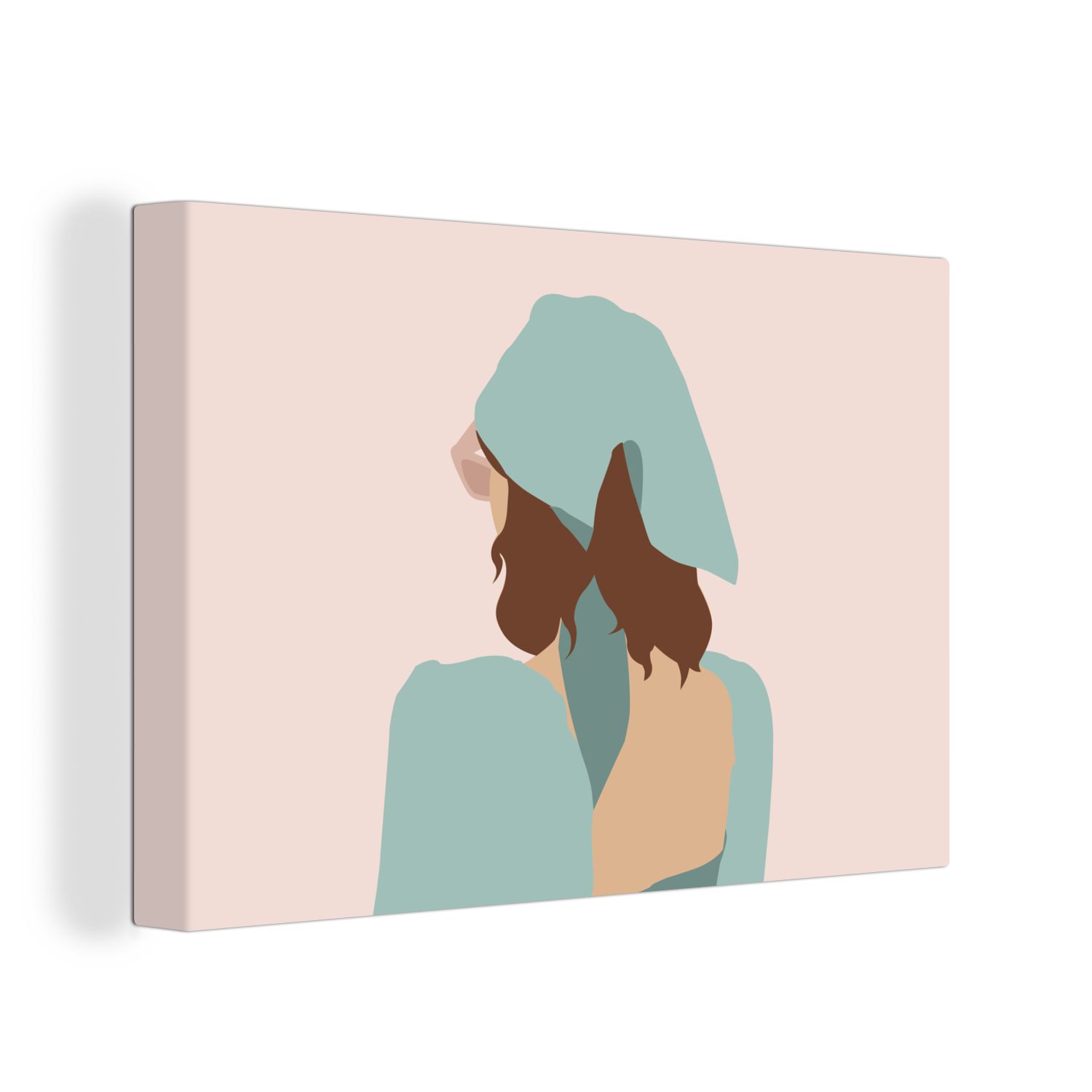 OneMillionCanvasses® Leinwandbild Sommer - Frau Leinwandbilder, Wandbild St), cm - Aufhängefertig, 30x20 Wanddeko, (1 Abstrakt