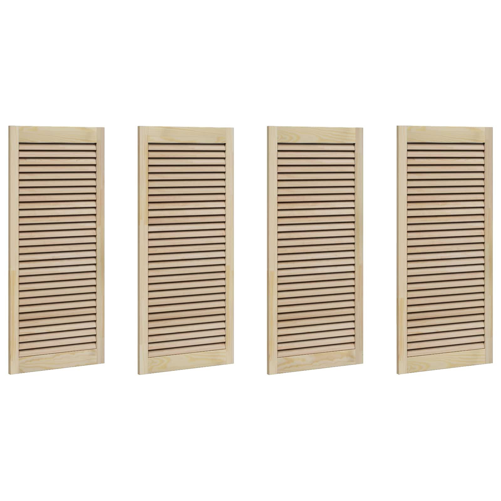vidaXL Schranktür Schranktür mit Tür 4 Stk. Natur 49,5 x 2,1 x 110 cm (4 St)