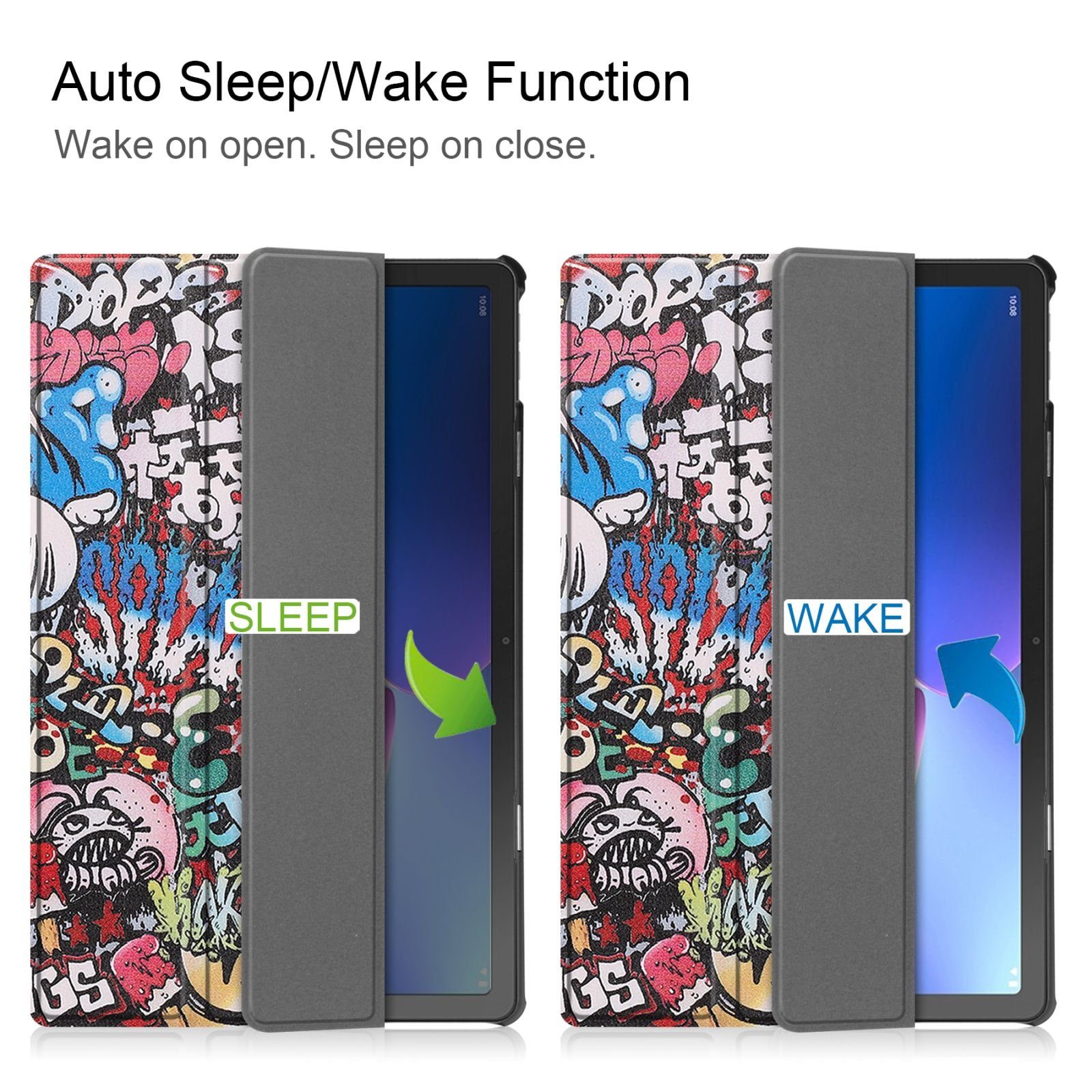 Lobwerk Tablet-Hülle Schutzhülle für Lenovo M10 Plus 3rd Gen. 2022 10.6 Zoll, Wake & Sleep Funktion, Sturzdämpfung, Aufstellfunktion