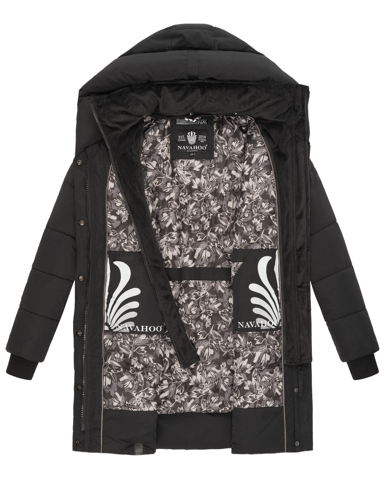 Navahoo Steppmantel Knutschilein Stylischer Damenmantel mit abnehmbarem Fleece-Kragen