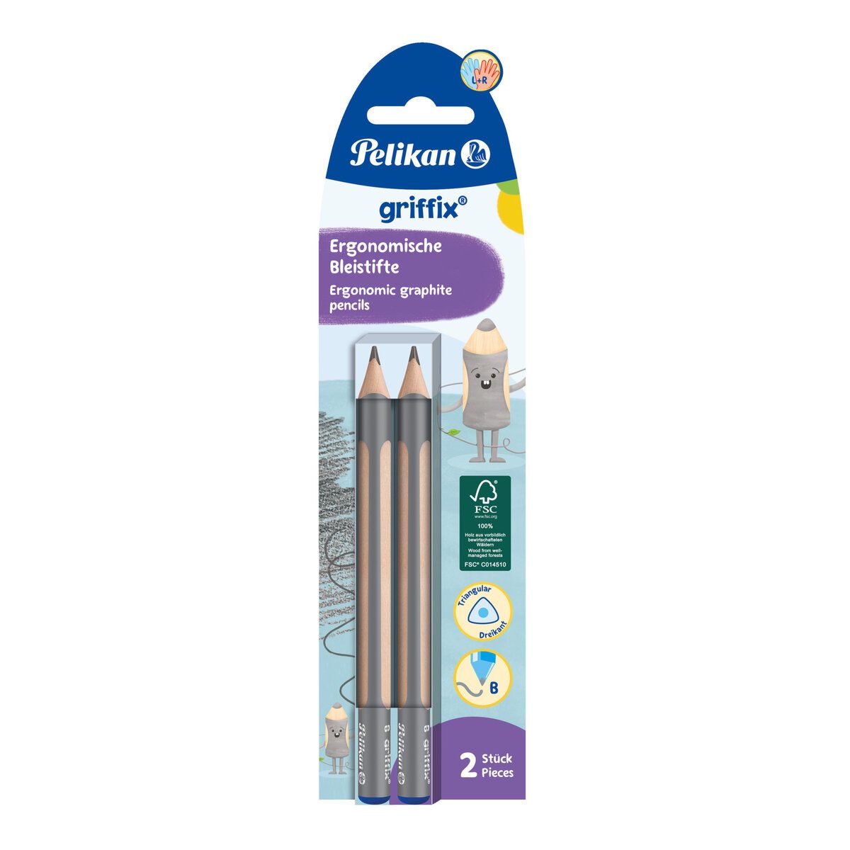 Pelikan Bleistift griffix Bleistift - B Dreipunktgriff 2 Stück. (12 Stück)